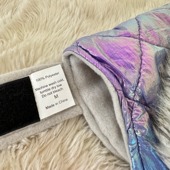 S/M Iridescent Rainbow Unicorn Dog Puffer - Picture 6 of 6